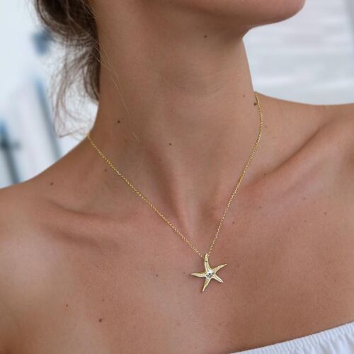Starfish Necklace-Gold