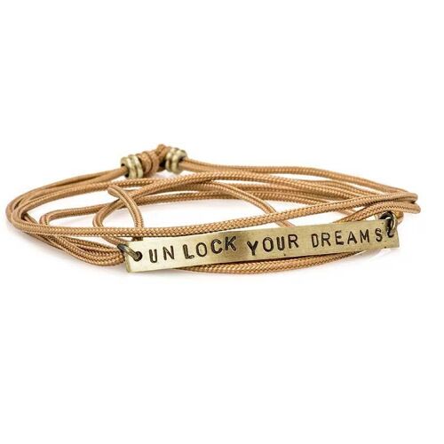 Unlock Bracelet - Gold-Beige