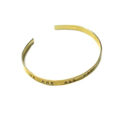 Round Quote Bracelet-Gold - Gold-Plated Brass