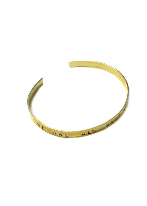Round Quote Bracelet-Gold - Gold-Plated Sterling Silver