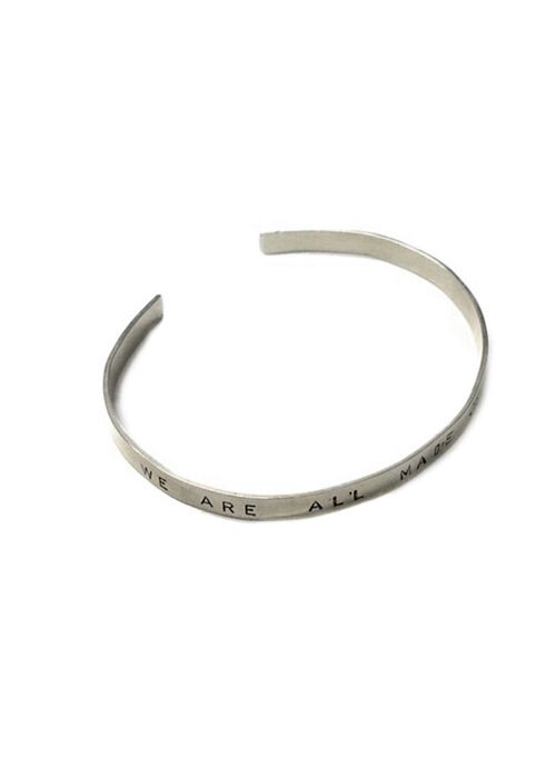 Round Quote Bracelet-Silver - Platinum-Plated Sterling Silver