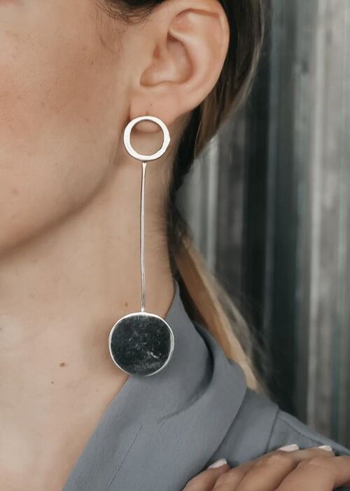 Darya Earrings-Silver