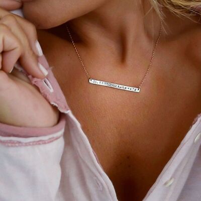Koordinaten Tiny Halskette-Silber