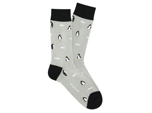 Socks Penguin Silver grey