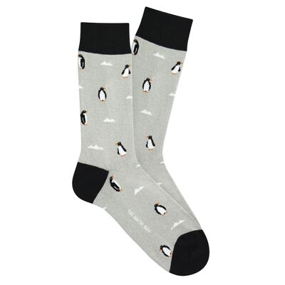 Socken Pinguin Silbergrau