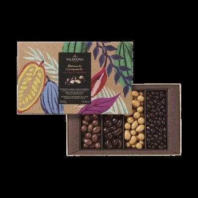 Assortment box LES COLLECTIONNEURS Almonds and Hazelnuts and Orange 450gr VALRHONA