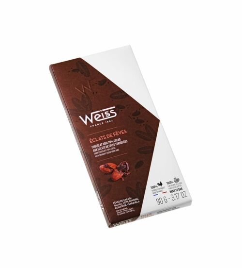 Tablette Chocolat noir Éclats de Fève 70% WEIS X 10