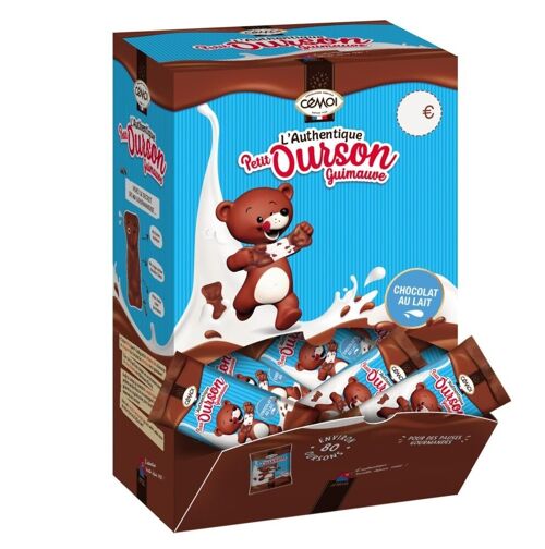 OURSONS guimauve au chocolat au lait,  boite de 80