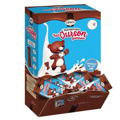 Marshmallow bears in milk chocolate, box of 80