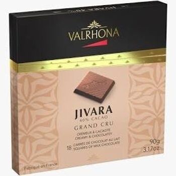 VALRHONA COFFRET DE 18 CARRES JIVARA 40%