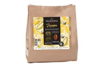 Chocolat au Lait à pâtisser JIVARA 40% 1kilo – Valrhona