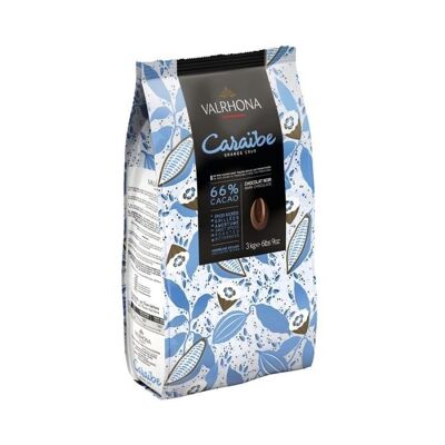 Chocolat noir à pâtisser Noir Caraibe 66% 3kilo – Valrhona