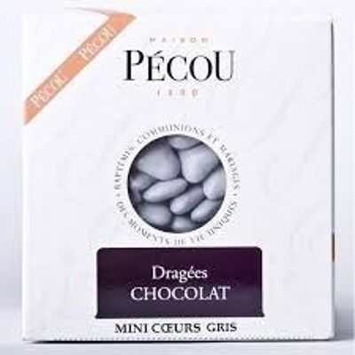 MINI CUORI GRIGI. CIOCCOLATO 70% CACAO