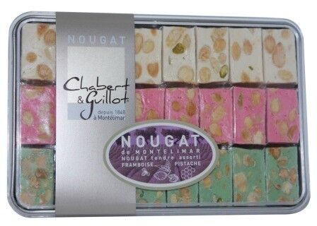 CAJA METAL 250g TURRÓN Perfumado Dominos VAN FRA PIS Chabert et Guillot