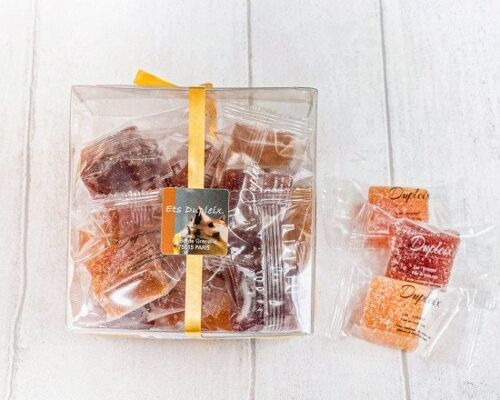 Pâtes de fruits confiseur, cube transparent 500gr