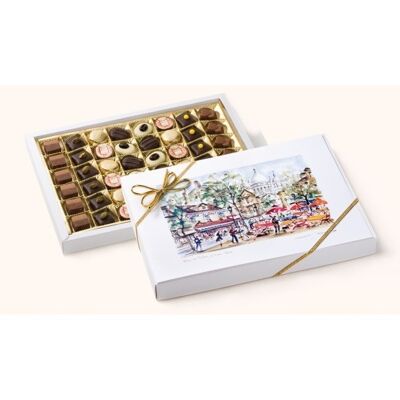 Boite de chocolats assortiment tout noir 500gr GUYAU