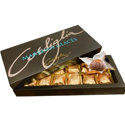 Whole candied chestnuts under gold 12 pieces, 240gr under vacuum, Corsiglia