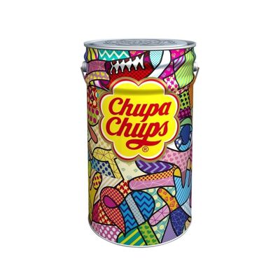 Chupa chup's, cubo metalico 1000