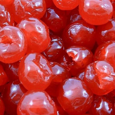 CANDIED CHERRIES 22/24 RED, 1 KG,