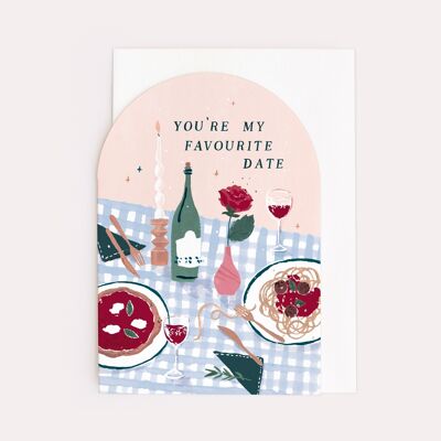 Cartes de Saint Valentin "Date préférée" | Carte d'amour | Carte d'anniversaire | Carte de Saint Valentin | Cartes de voeux
