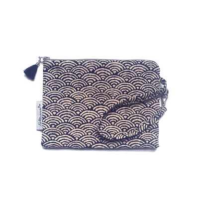 Pochette da polso in cotone giapponese Waves