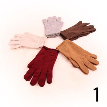 Lot de de 5 paires de gants Lisa en cachemire 2