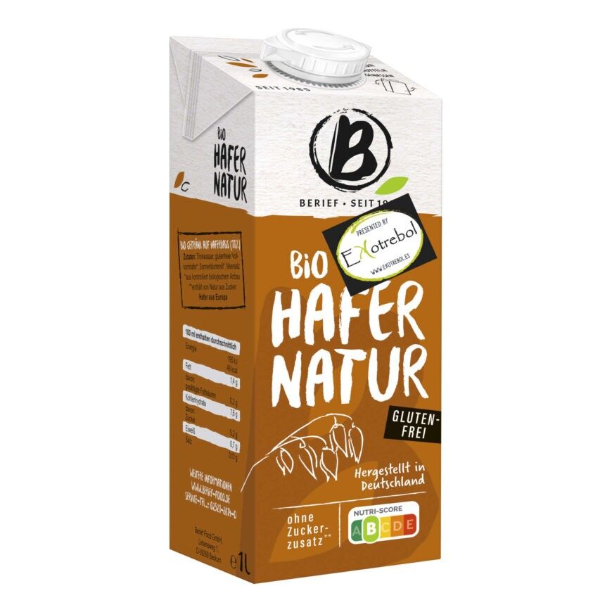 Gluten-free oat drink BIO Berief Ekotrebol