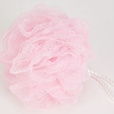 Netzschwamm mit Kordel weiß, 40g, Farbe: rosa, VE
