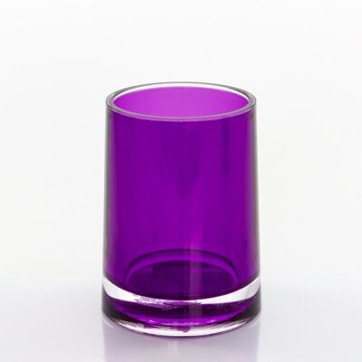 Gobelet buccal en acrylique, 7,4 x 9,8 cm, couleur : violet, PU