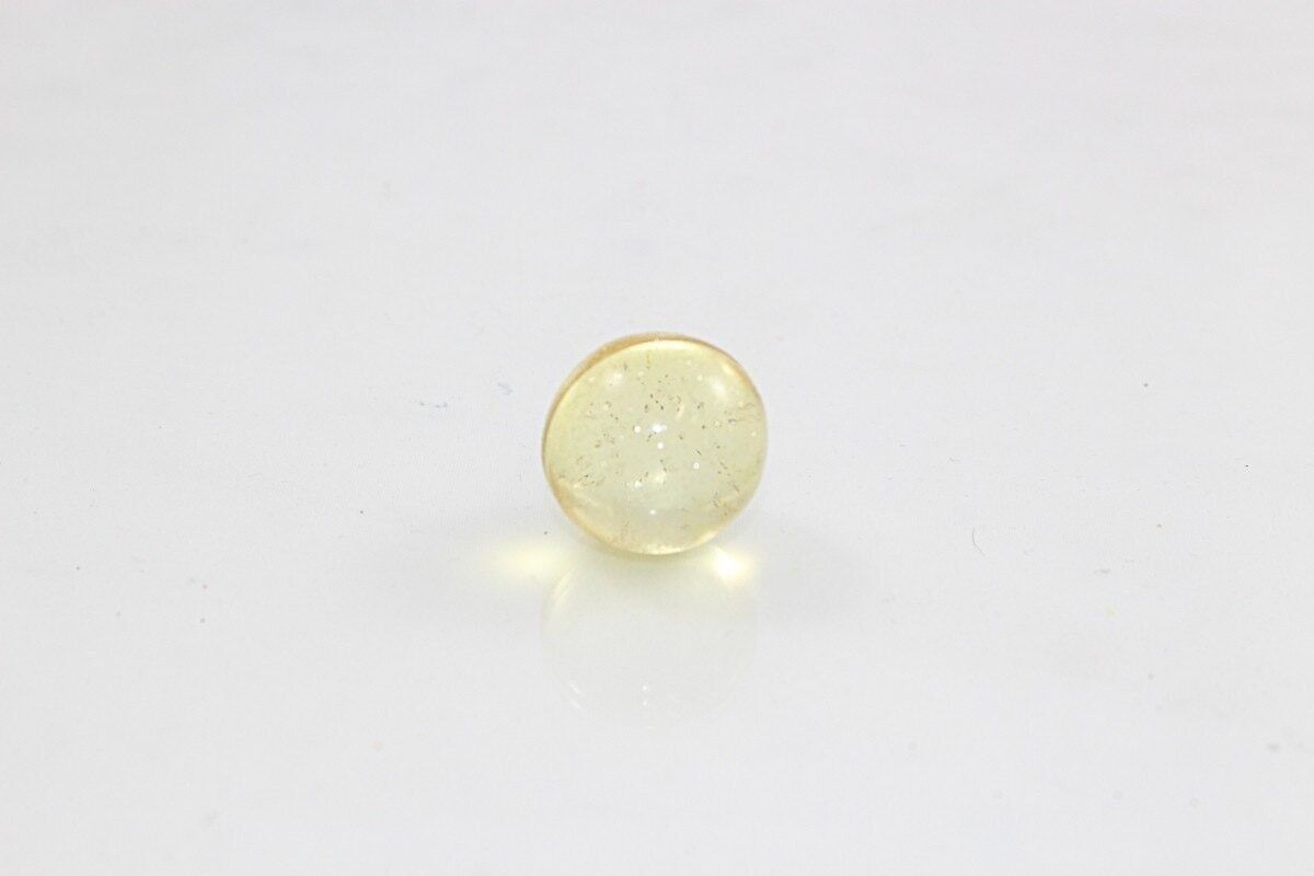 Bagno perla tonda, colore: trasparente con glitter oro