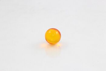 Perle de bain ronde, couleur : orange-transparent, parfum : O