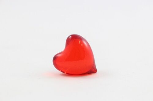Badeperle Herz, Farbe: rot-transparent, Duft: Erdb