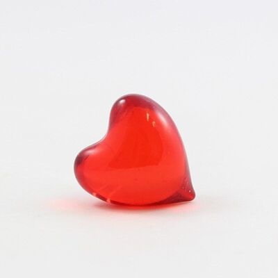 Bath pearl heart, colour: red-transparent, scent: earthb