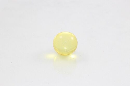 Badeperle rund, Farbe: gelb-transparent, Duft: Zit