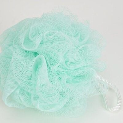 Mesh sponge with white cord, 40g, colour: mint, PU