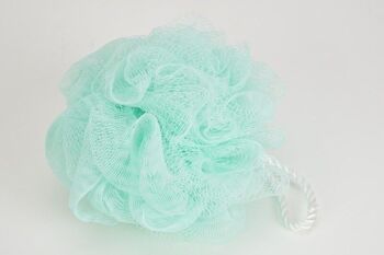 Éponge mesh avec cordon blanc, 40g, couleur : menthe, PU