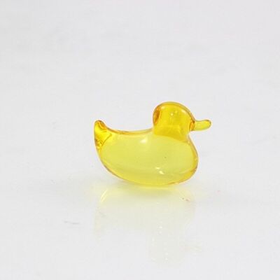 Perle de bain canard, couleur : jaune-transparent, parfum : agrumes