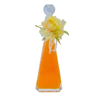 Flacon verre Regina 200ml rempli de bain moussant orange