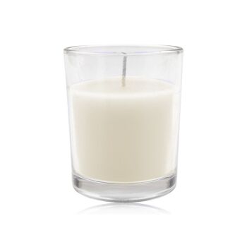 Bougie parfumée dans verre, 130g, 7 x 8,5cm, senteur : vanille,