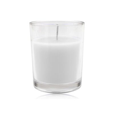 Vela perfumada en vaso, 130g, 7 x 8,5 cm, aroma: algodón,