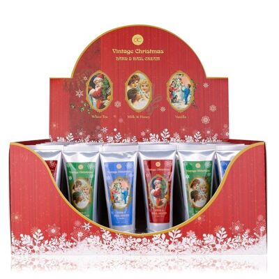 Hand & Nail Cream VINTAGE CHRISTMAS - RED in tube