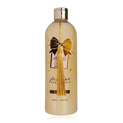 Bagnoschiuma FESTA in bottiglia con fiocco decorativo, vaniglia