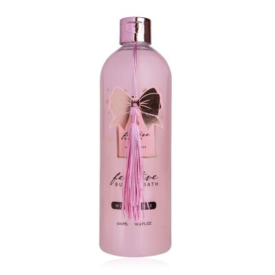 Schaumbad FESTIVE in Flasche mit Dekoquaste, Winter Rose