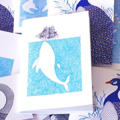 NOTEBOOK A5 (21x14.8cm) Whale - delivered with transparent biodegradable bag