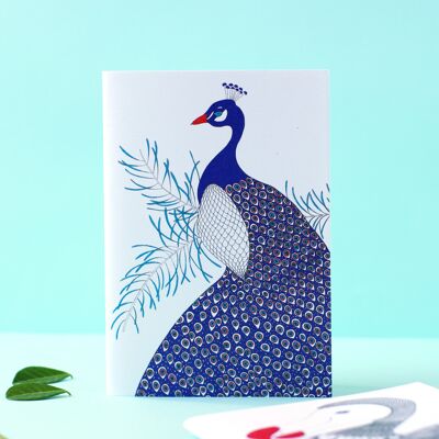 A5 NOTEBOOK (21x14.8cm) PEACOCK - with transparent biodegradable bag