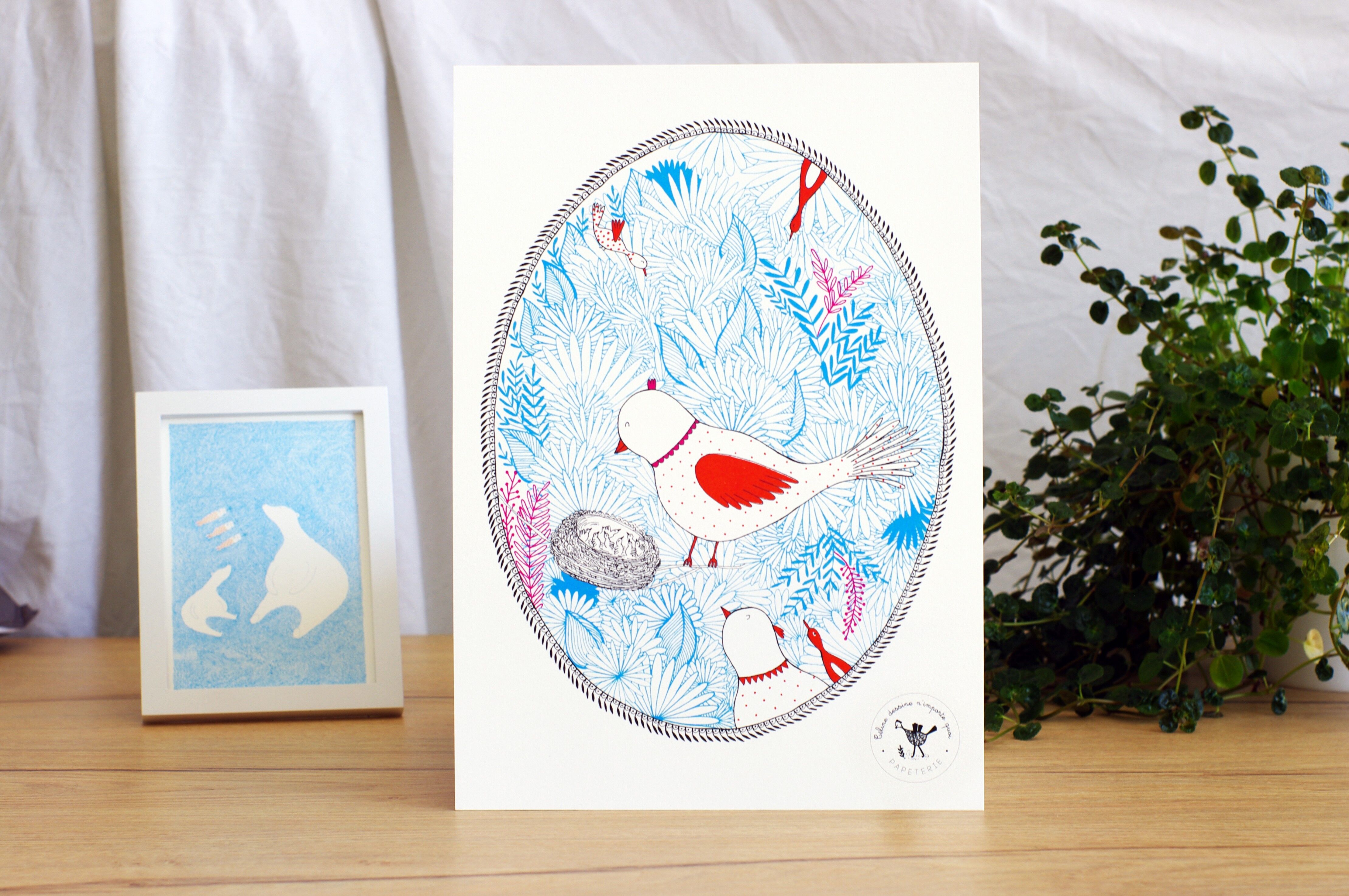 Poster A4 Uccelli - Nido - Pulcini - Nascita