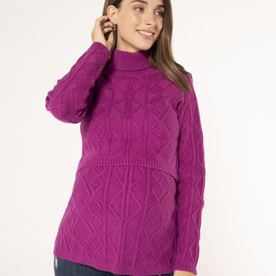 Nursing Sweater With Swan Neck