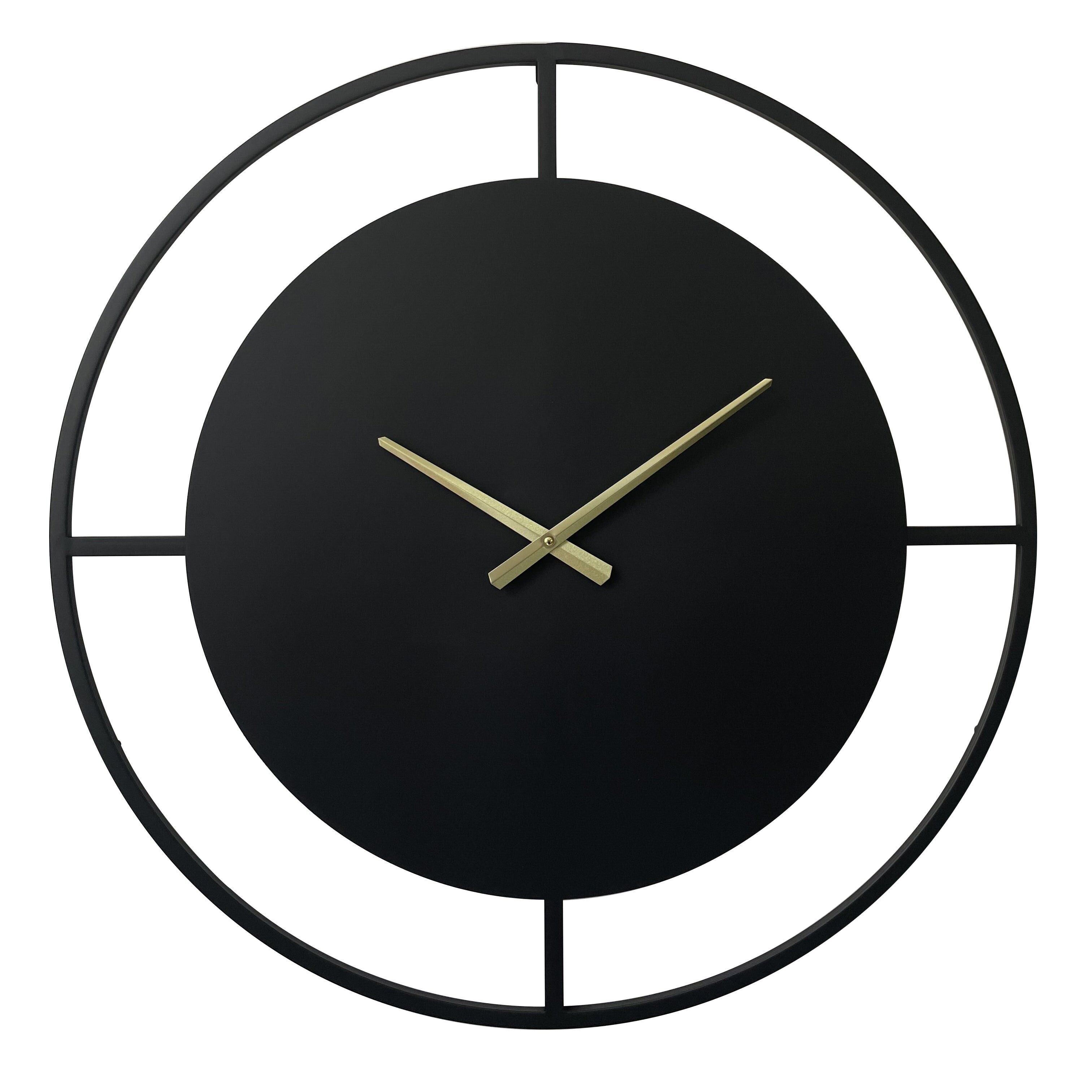 Buy wholesale Wall clock Danial black gold 80cm Wall clock