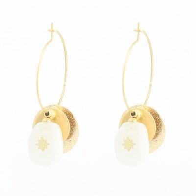 Boucles Cassiopée Blanc Doré