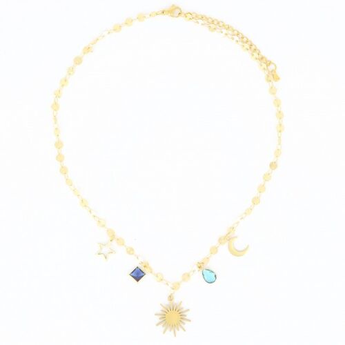 Collier Lalaland Bleu Doré